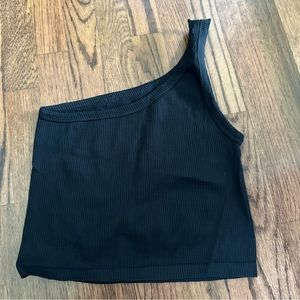 One Strap Black Tank